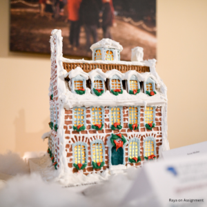 Warner House in gingerbread. Raya on Assignment