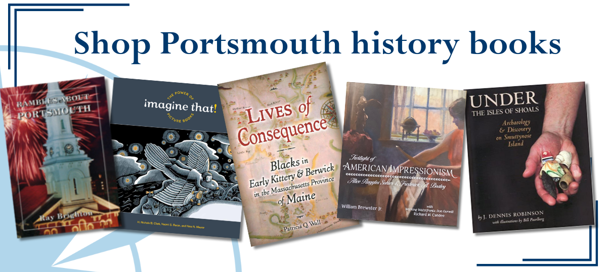 Selection of Portsmouth Marine Society Press book available in the gift shop.