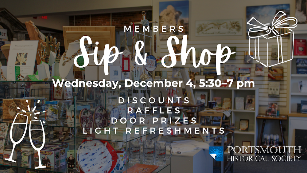 Members Sip and Shop Wednesday, December 4, 5:30–7 pm