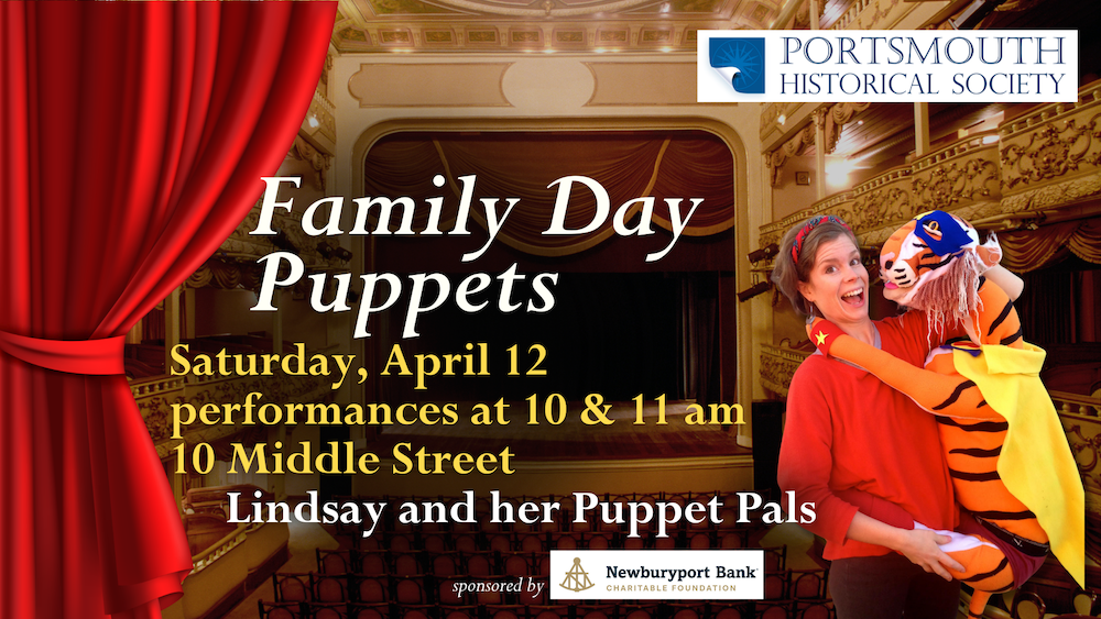 Theatrical Family Day on Saturday, April 12 featuring performances by Lindsay and her Puppet Pals