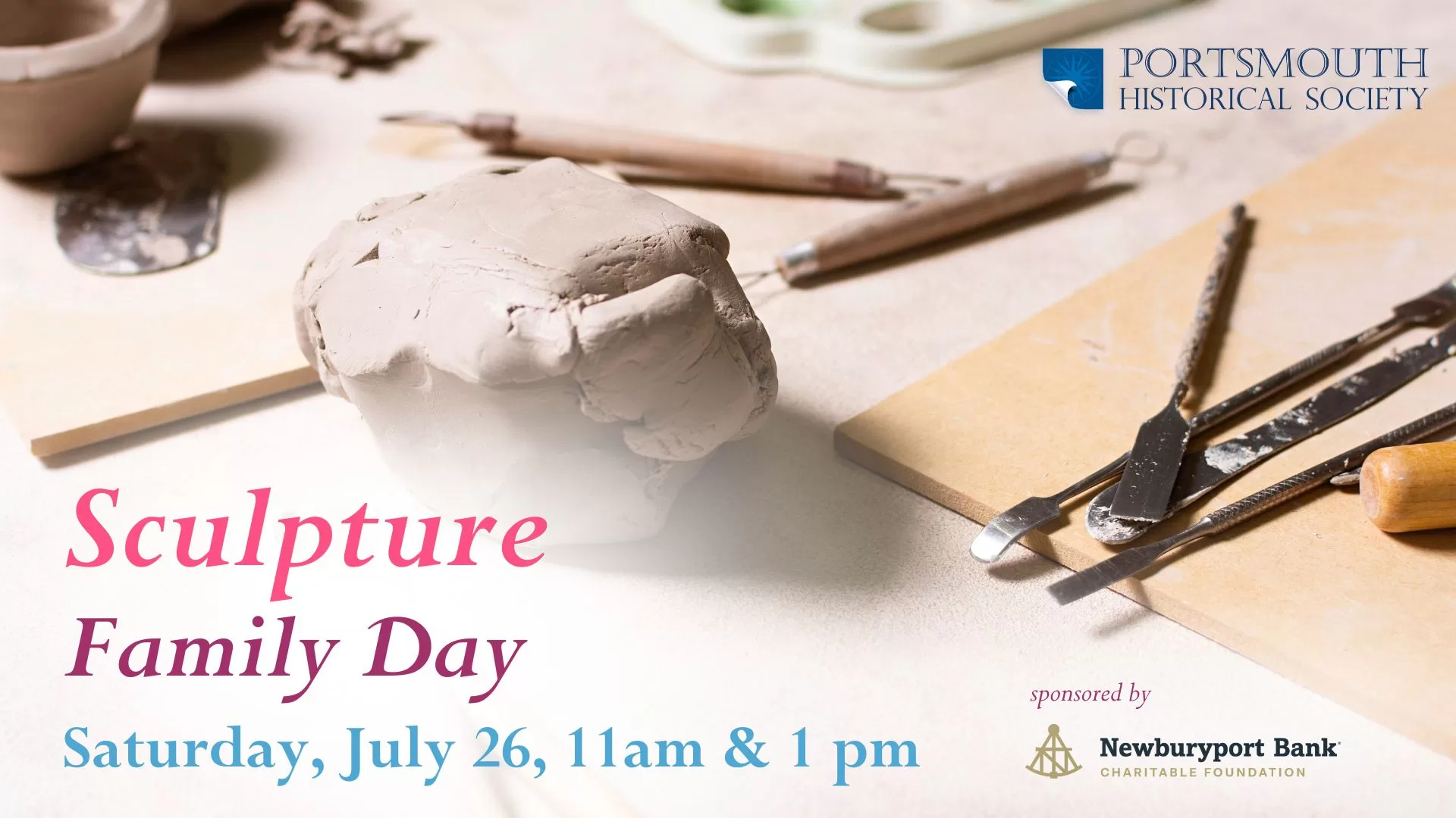 July Family Day: Sculpture Saturday, July 26 Sessions at 11am & 1 pm