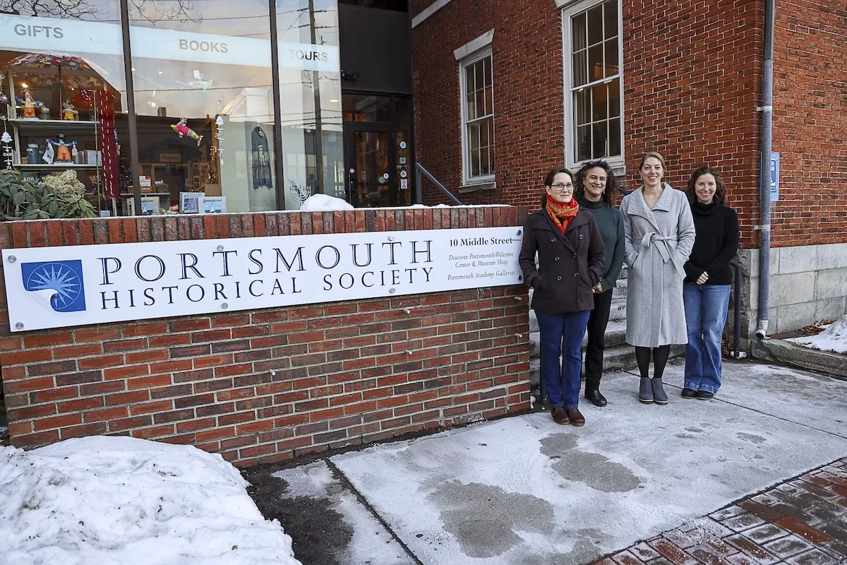 Painters working outside the Morton Benedict House