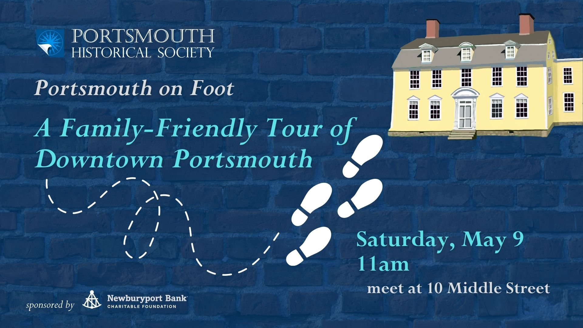 Portsmouth on Foor, a free family day. May 9, 11 am, a 45 minute family friendly walking tour with scavenger hunt!